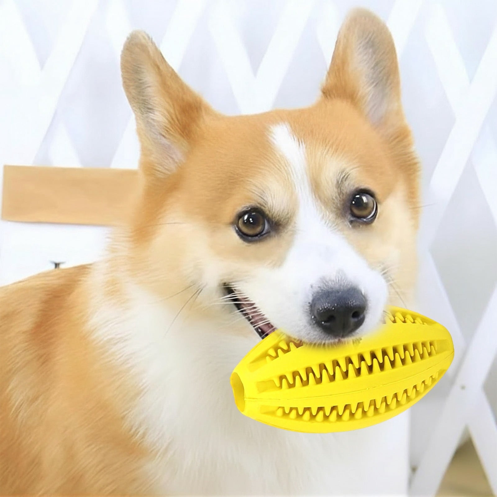 LGCASL Pet Toy Ball Dog Puzzle Toy 1 Pack Interactive Dog Toys for Dispensing Puppy Toys for Teething Puppy for Teeth/Slow Feeder/Iq Training/Playing Yellow