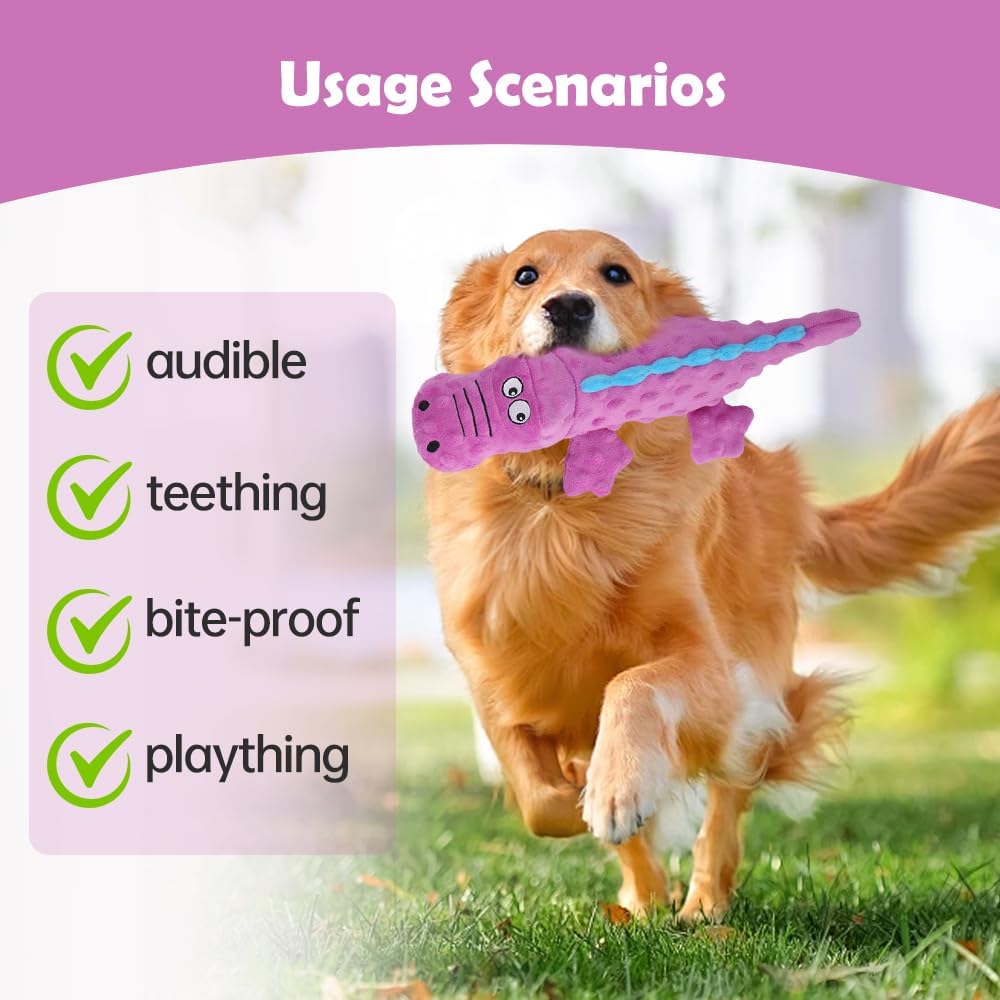 Interactive Dog Toys, 2026 New Cute Squeaky Chew Toys for Dogs, Durable Soft Plush with Squeaker Aggressive Chewers Small Medium Large Breed Dogs (Blue) Blue