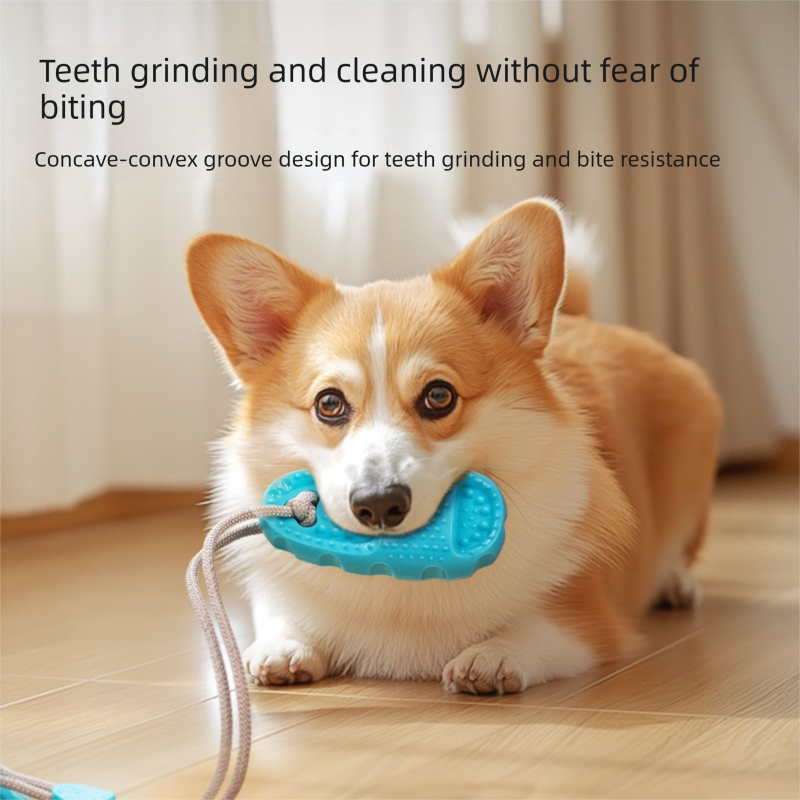 3-Piece Set (Blue, Purple, Green) Slipper-Shaped Dog Toys — Suction Cup Design: Durable, Chew-Resistant Teething Toys — Promotes Mental Stimulation, Independent Play, and Energy Expenditure — Pet Dog Teething Toys